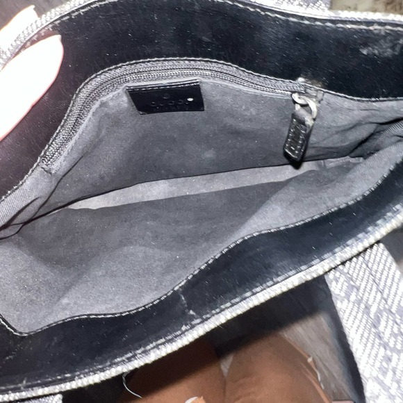 Gucci Monogram Mini Hand Bag Grey and black - Picture 6 of 11